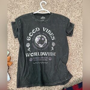Hollister Black Graphic Tee - Good Vibes Worldwide